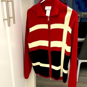 Designers Originals Red Zip-Up Sweater